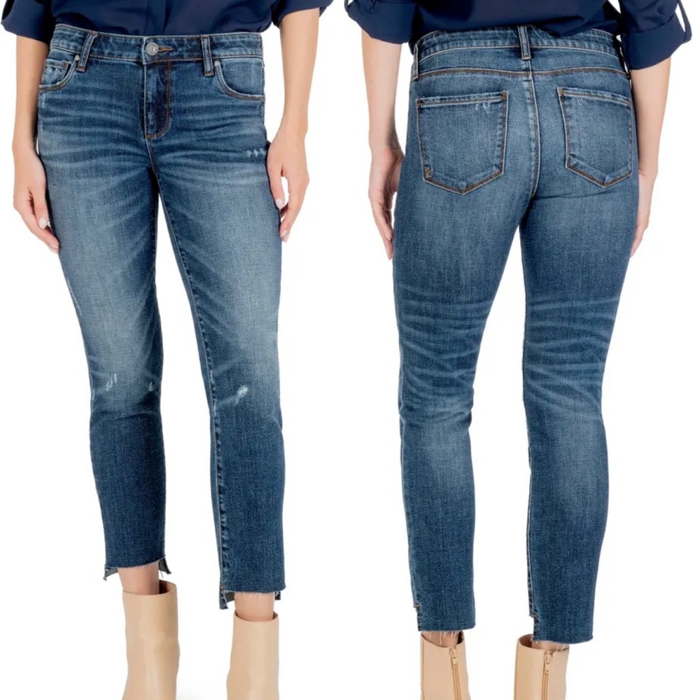 KUT Kut From The Kloth Reese Fab Ab High Rise Ankle Straight Leg Jeans Size 14